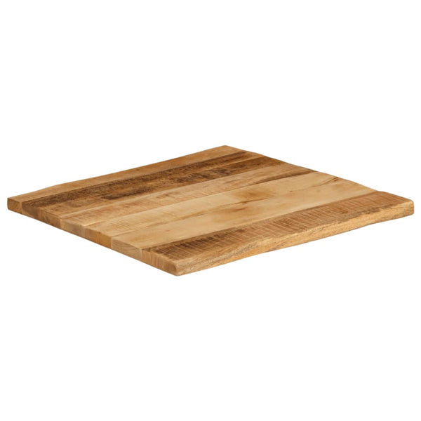 Pöytälevy elävä reuna Silas 80x80x3,8cm (karkea mangopuu)