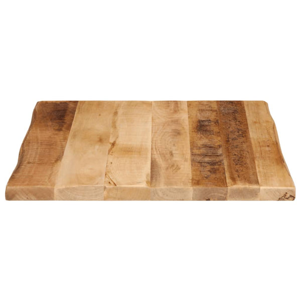 Pöytälevy elävä reuna Silas 80x80x3,8cm (karkea mangopuu)
