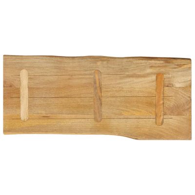 Pöytälevy 100x40x2,5 cm elävä reuna täysi mangopuu