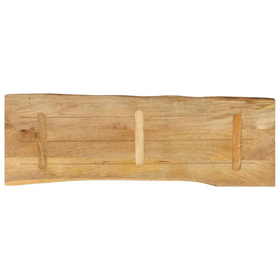 Pöytälevy 110x40x2,5 cm elävä reuna täysi mangopuu