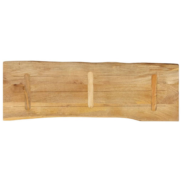 Pöytälevy 120x40x3,8 cm elävä reuna täysi mangopuu