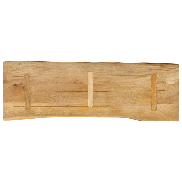 Pöytälevy 140x40x3,8 cm elävä reuna täysi mangopuu