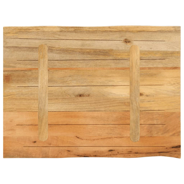 Pöytälevy 90x60x3,8 cm elävä reuna täysi mangopuu