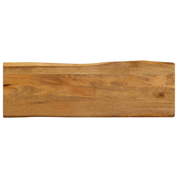 Pöytälevy 140x40x2,5 cm elävä reuna täysi mangopuu