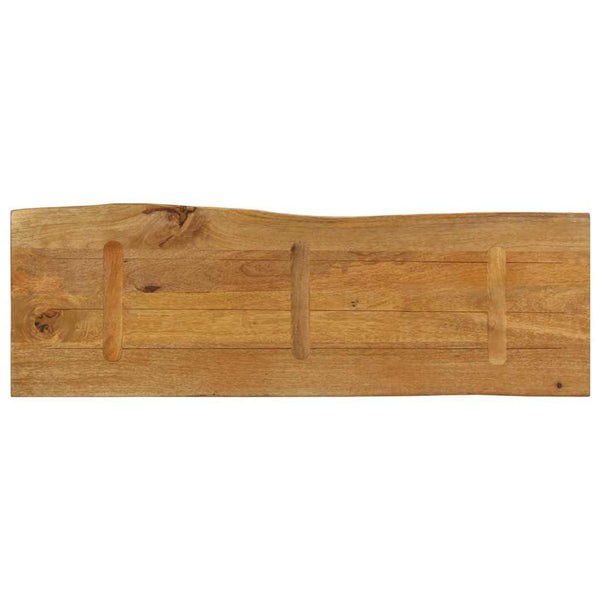 Pöytälevy 140x40x2,5 cm elävä reuna täysi mangopuu