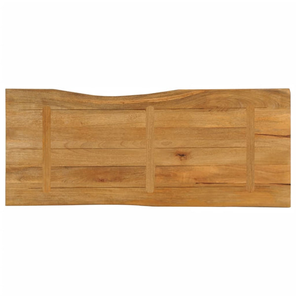 Pöytälevy 140x60x3,8 cm elävä reuna täysi mangopuu
