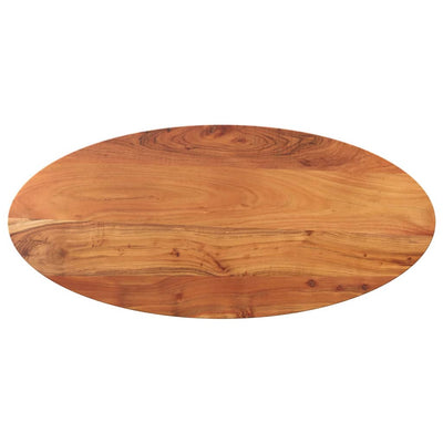 Pöytälevy 110x40x2,5 cm ovaali täysi akasiapuu