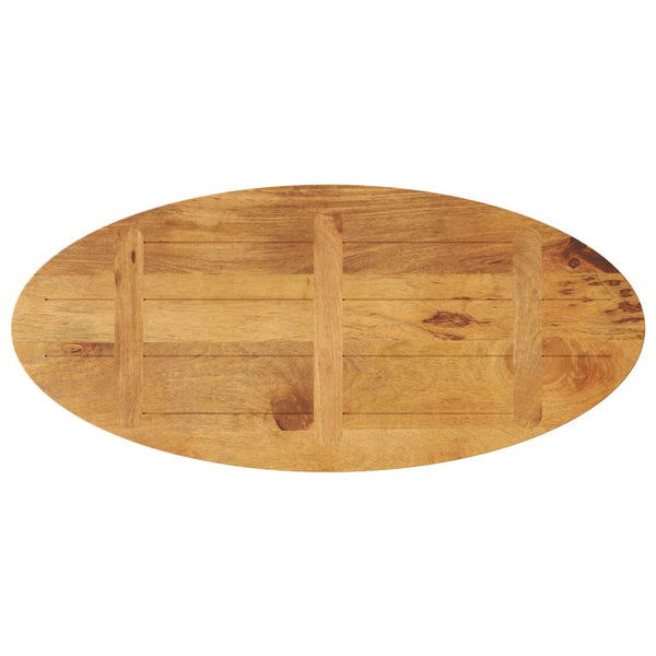 Pöytälevy 100x50x2,5 cm ovaali täysi mangopuu