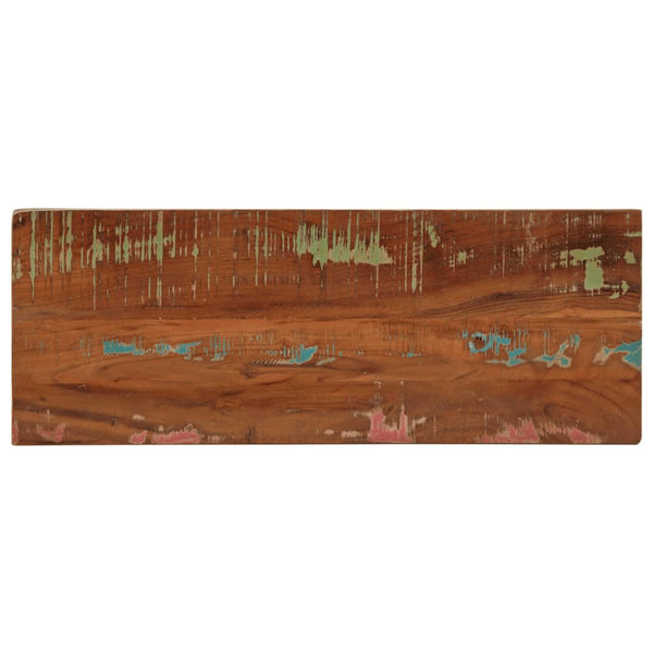 Pöytälevy 80x40x2,5 cm suorakaide kierrätetty täyspuu