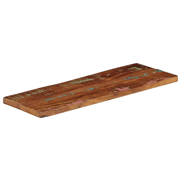 Pöytälevy 80x40x2,5 cm suorakaide kierrätetty täyspuu