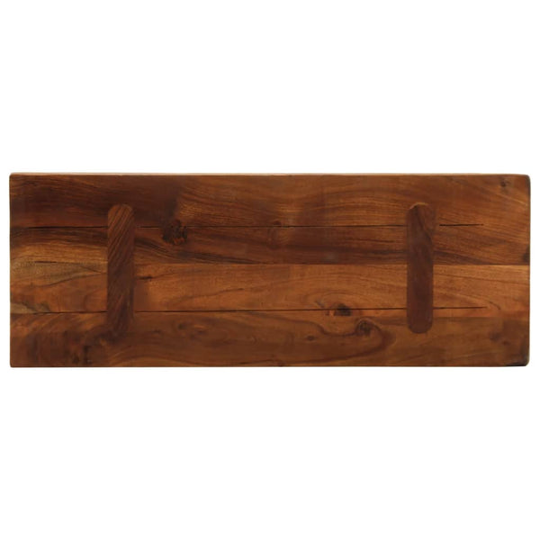 Pöytälevy 80x40x2,5 cm suorakaide kierrätetty täyspuu