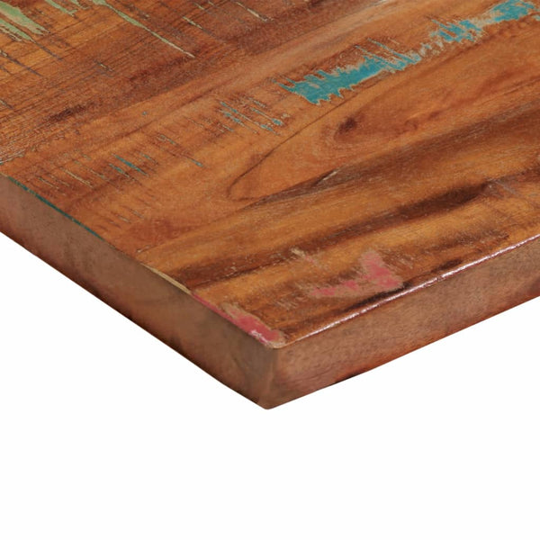 Pöytälevy 80x40x2,5 cm suorakaide kierrätetty täyspuu