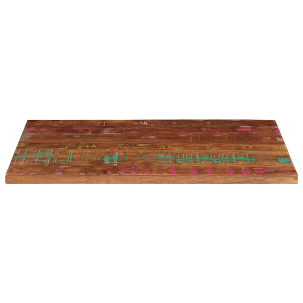 Pöytälevy 120x50x2,5 cm suorakaide kierrätetty täyspuu