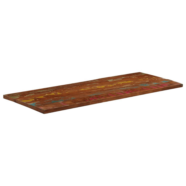 Pöytälevy 160x50x2,5 cm suorakaide kierrätetty täyspuu