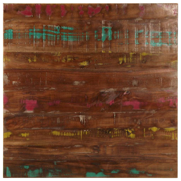 Pöytälevy 70x70x1,5 cm neliö kierrätetty täyspuu