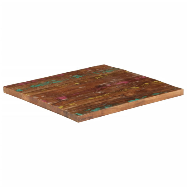 Pöytälevy 70x70x1,5 cm neliö kierrätetty täyspuu