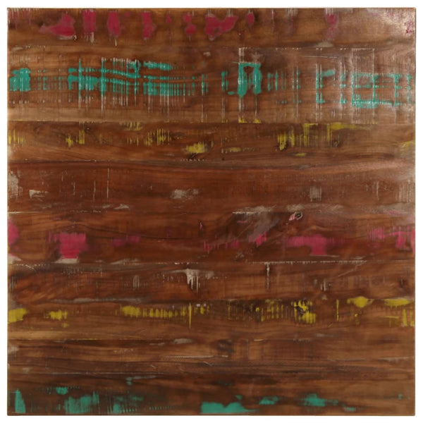 Pöytälevy 70x70x2,5 cm neliö kierrätetty täyspuu
