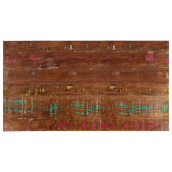Pöytälevy 110x70x2,5 cm suorakaide kierrätetty täyspuu