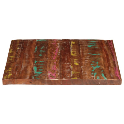 Pöytälevy 100x80x2,5 cm suorakaide kierrätetty täyspuu