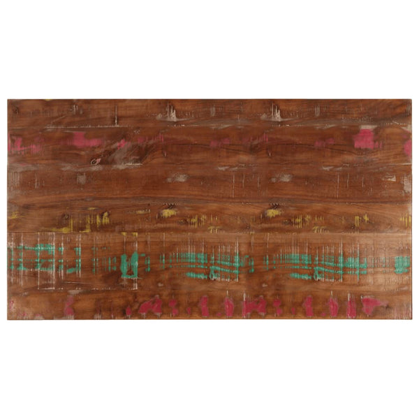 Pöytälevy 120x50x3,8 cm suorakaide kierrätetty täyspuu