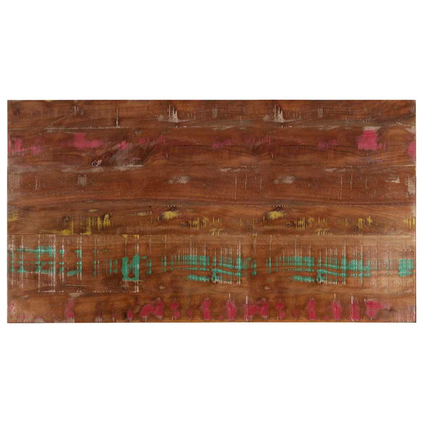 Pöytälevy 100x60x3,8 cm suorakaide kierrätetty täyspuu