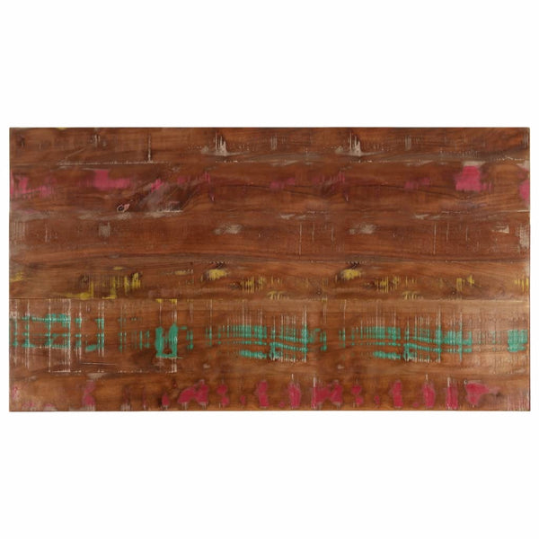 Pöytälevy 120x70x3,8 cm suorakaide kierrätetty täyspuu
