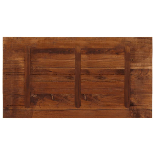 Pöytälevy 120x70x3,8 cm suorakaide kierrätetty täyspuu