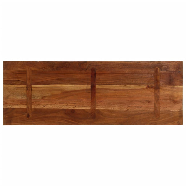 Pöytälevy 140x50x2,5 cm suorakaide kierrätetty täyspuu