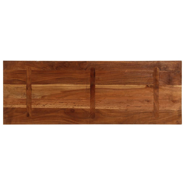 Pöytälevy 160x50x2,5 cm suorakaide kierrätetty täyspuu