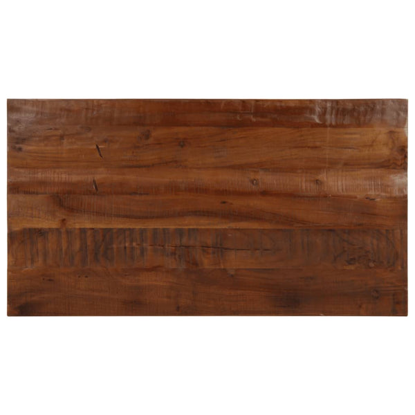 Pöytälevy 110x60x2,5 cm suorakaide kierrätetty täyspuu