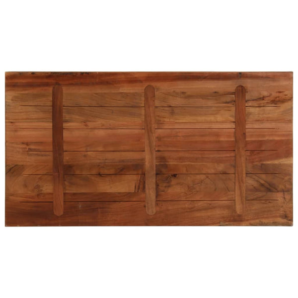 Pöytälevy 110x60x2,5 cm suorakaide kierrätetty täyspuu