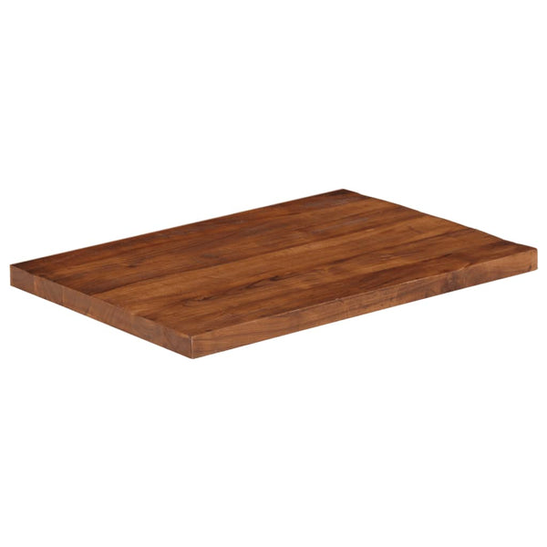 Pöytälevy 90x70x2,5 cm suorakaide kierrätetty täyspuu