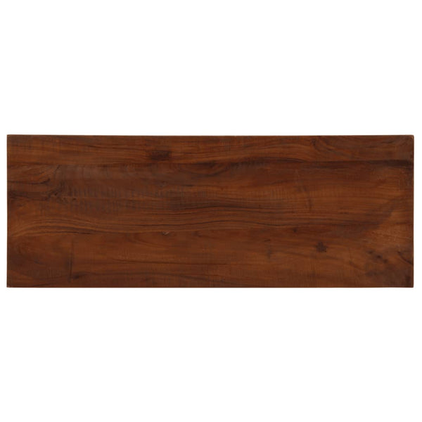 Pöytälevy 70x20x3,8 cm suorakaide kierrätetty täyspuu