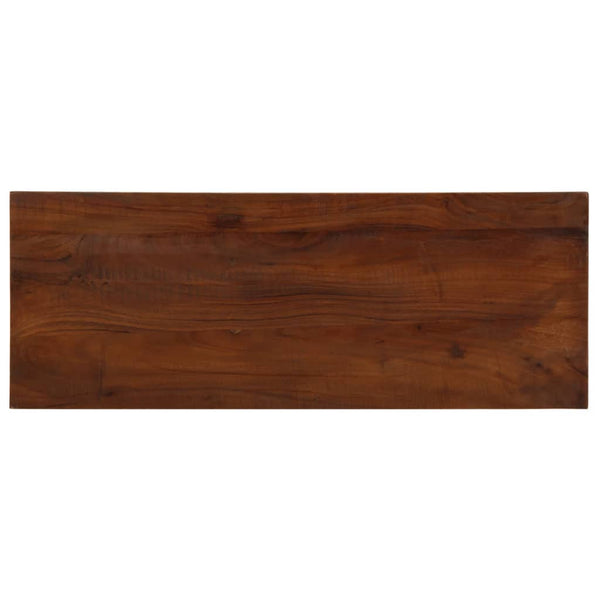 Pöytälevy 70x30x3,8 cm suorakaide kierrätetty täyspuu