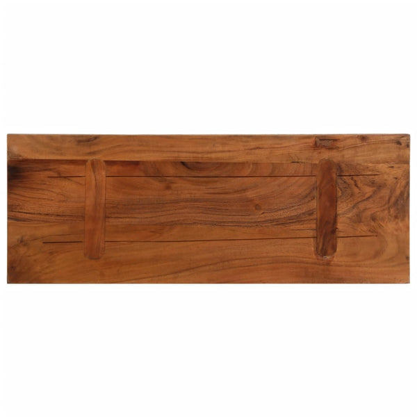 Pöytälevy 90x40x3,8 cm suorakaide kierrätetty täyspuu