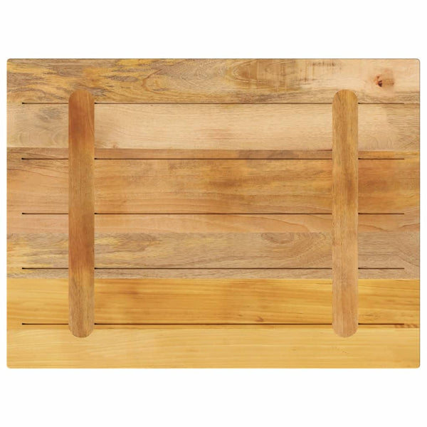 Pöytälevy 90x50x2,5 cm suorakaide karkea täysi mangopuu