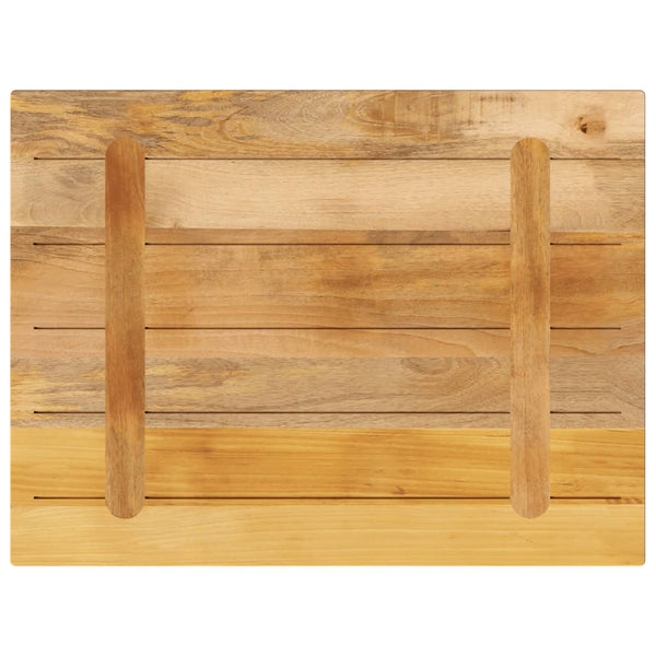 Pöytälevy 90x60x2,5 cm suorakaide karkea täysi mangopuu