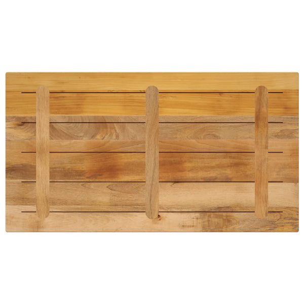 Pöytälevy 120x70x2,5 cm suorakaide karkea täysi mangopuu