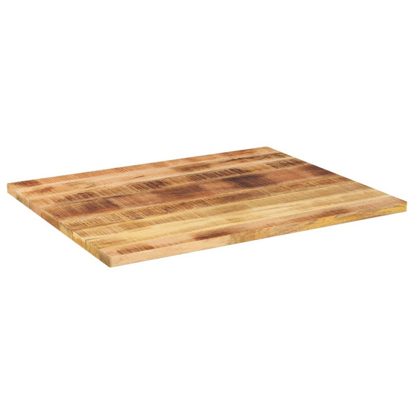Pöytälevy 90x80x2,5 cm suorakaide karkea täysi mangopuu