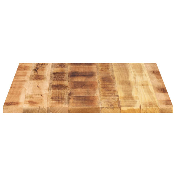 Pöytälevy 100x80x2,5 cm suorakaide karkea täysi mangopuu
