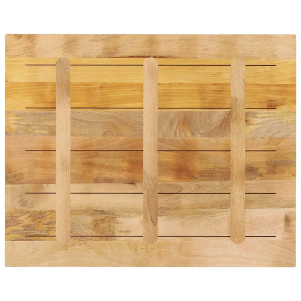 Pöytälevy 100x80x2,5 cm suorakaide karkea täysi mangopuu
