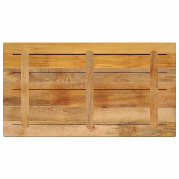 Pöytälevy 100x50x3,8 cm suorakaide karkea täysi mangopuu