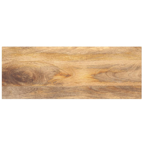 Pöytälevy 80x20x2,5 cm suorakaide karkea täysi mangopuu