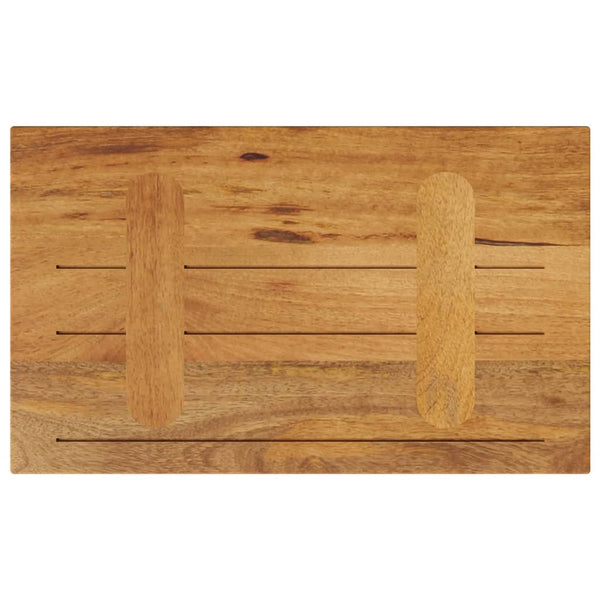Pöytälevy 60x40x2,5 cm suorakaide karkea täysi mangopuu