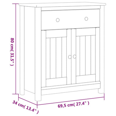 Kylpyhuonekaappi BERG musta 69,5x34x80 cm täysi mänty