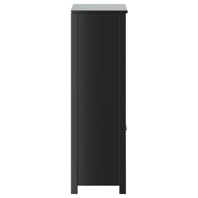 Kylpyhuonekaappi BERG musta 69,5x34x110 cm täysi mänty
