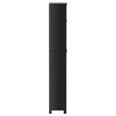 Pesukonekaappi BERG musta 76x27x164,5 cm täysi mänty