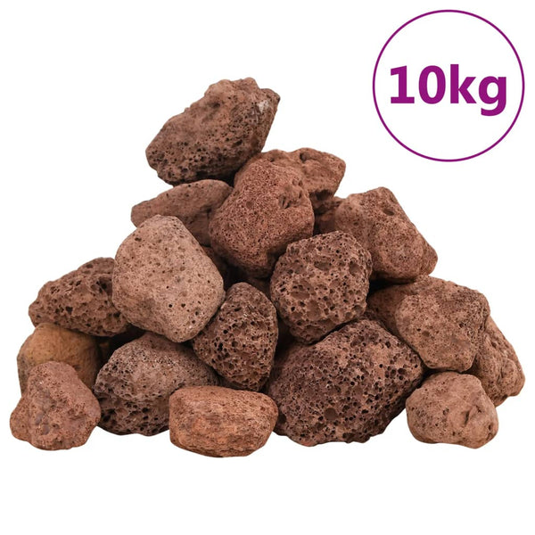 Punainen vulkaaniset kivet Vanelusa 3-5cm (10 kg)