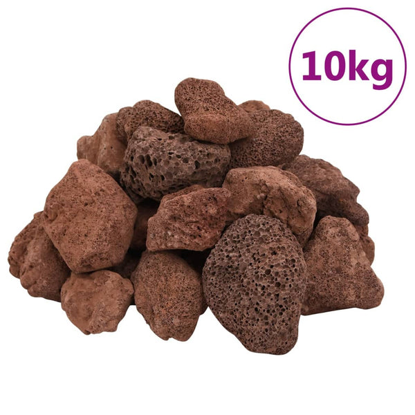 Vulkaaniset kivet 10 kg punainen 5-8 cm