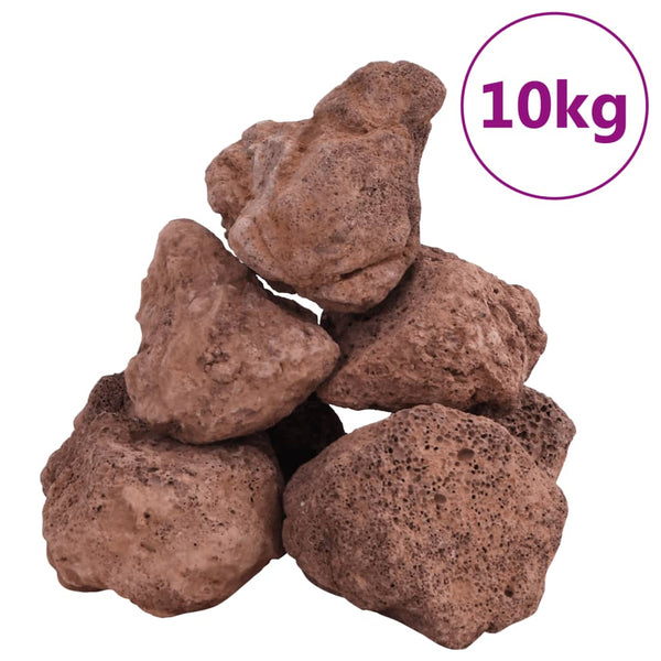 Punainen vulkaaniset kivet Vanelusa 10-30cm (10 kg)